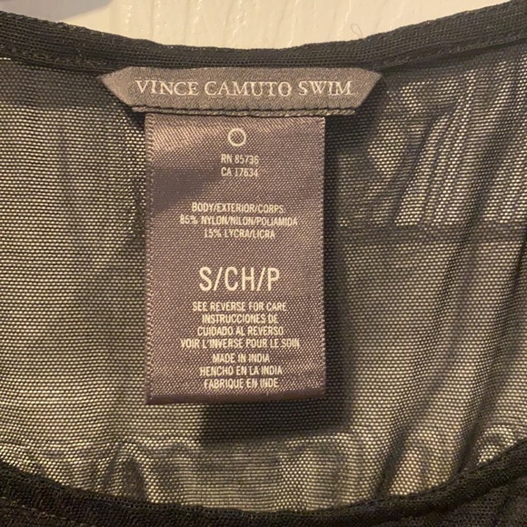 Vince Camuto Swim Dress Cover Up Sheer Striped Sequin Small - Picture 6 of 7